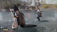 Training with Yari Master - Burning Plains (Image via Sportskeeda Gaming || Sucker Punch)